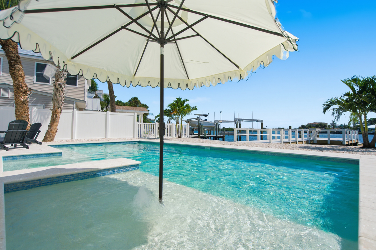 Pool with umbrella